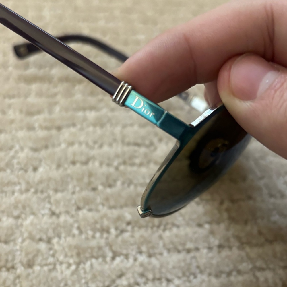 Christian Dior Chicago 2 Aviator Sunglasses Blue - Picture 2 of 7